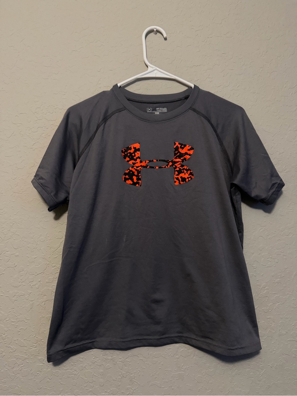 Under Armour Black Tee with Orange Logo Accents